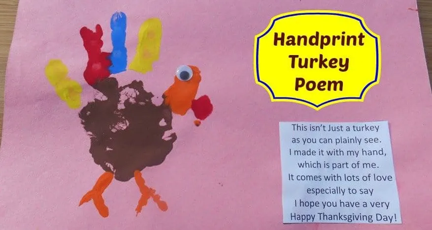 handprint turkey poem