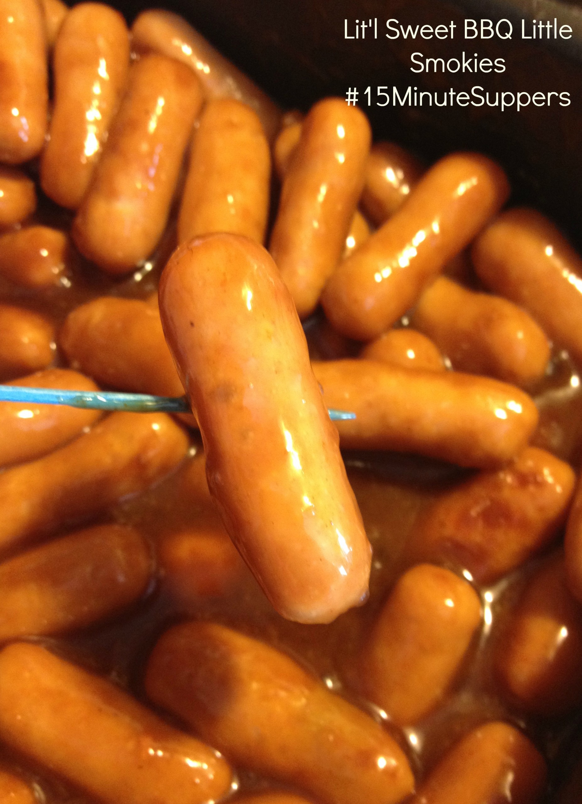 Easy Party Appetizer - Lit'l Sweet BBQ Little Smokies #15MinuteSuppers