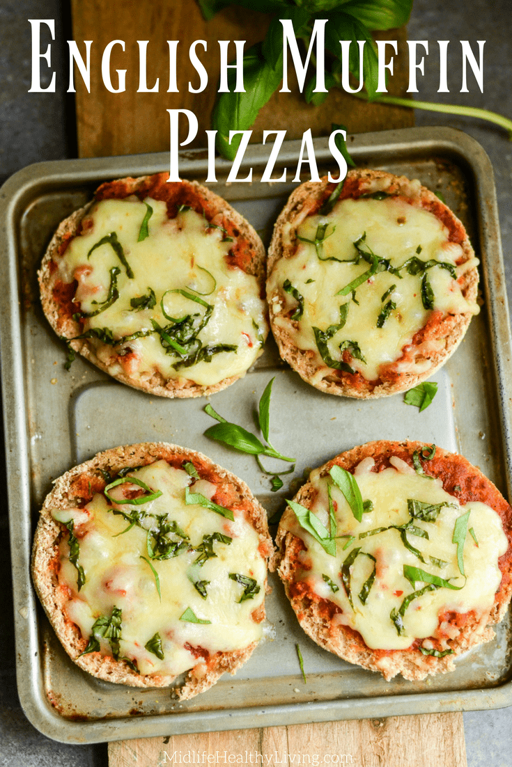 English muffin pizzas are a quick easy lunch that is low in Weight Watchers points plus you can add and create what ever combinations you want.