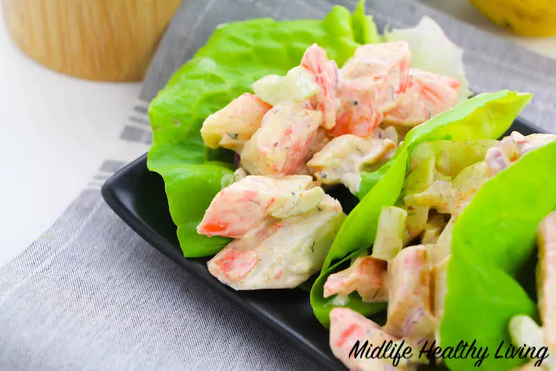 a look at the seafood salad lettuce wraps ready to serve