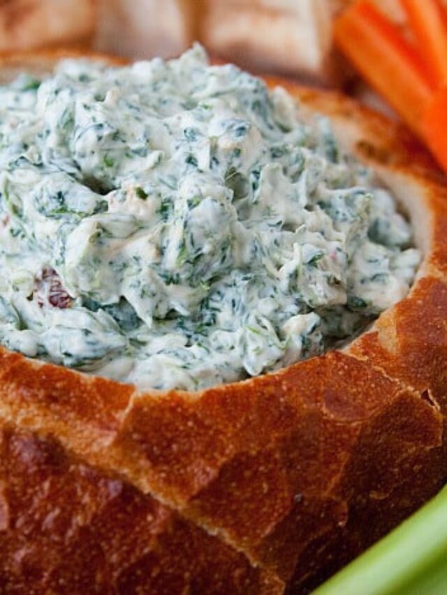 Bread Bowl Spinach Dip Story - Midlife Healthy Living