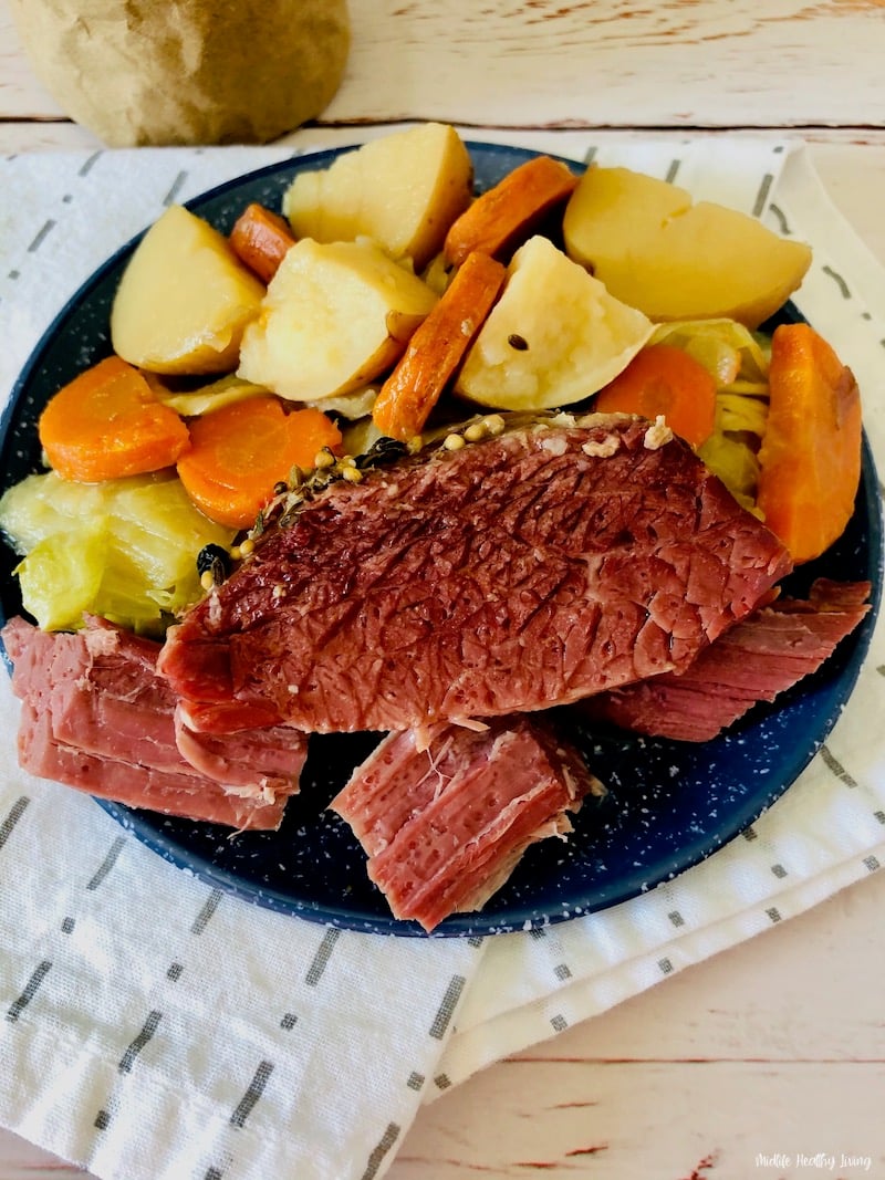 a view of the finished meal ready to be served. 