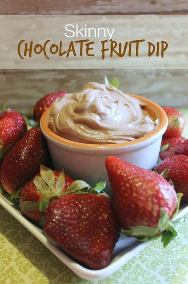 Here's an easy & healthy recipe for Skinny Chocolate Fruit Dip. You make this easy dessert with yogurt. 
