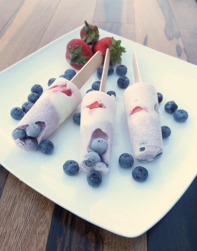 We love frozen treats and this recipe for Frozen Greek Yogurt Pops will not disappoint. These fruit filled Popsicles are the perfect treat. 