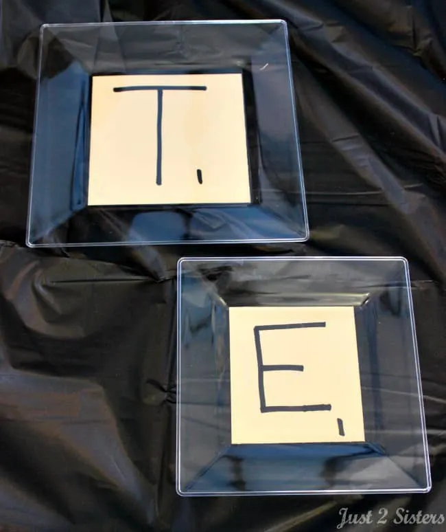 scrabble tile plates