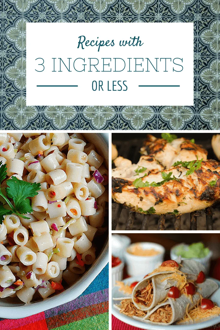 3 Ingredients or Less Recipes