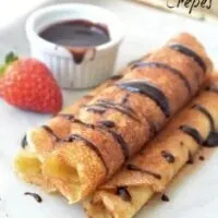 Dessert Crepes with Chocolate Sauce