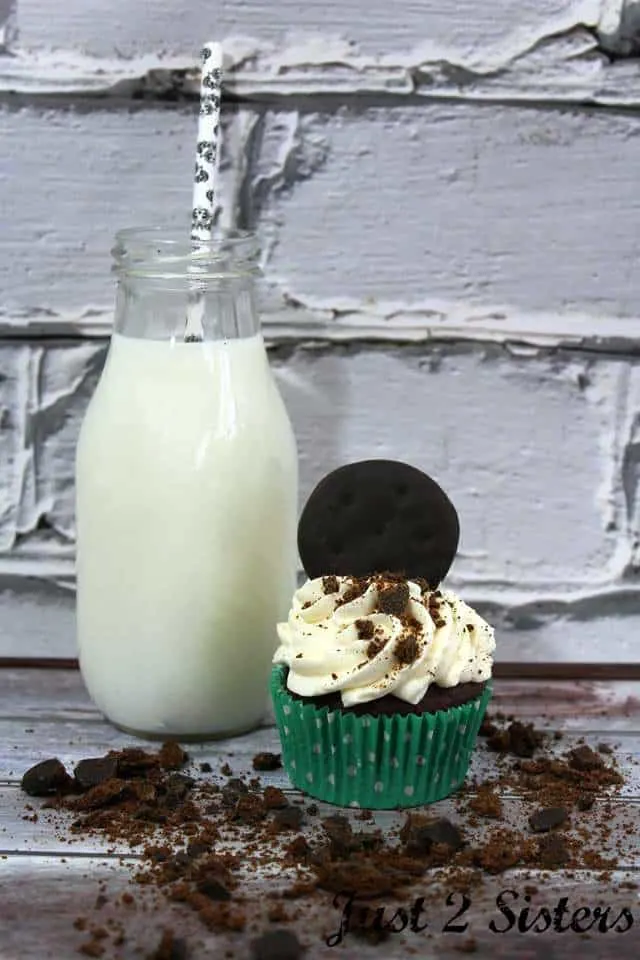 It's Girl Scout Cookie time! Stock up and make Thin Mint Cupcakes. 