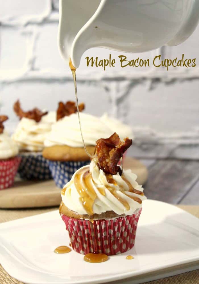 Maple Bacon Cupcakes are the perfect mix of sweet and salty. You can't go wrong with bacon or a cupcake! 