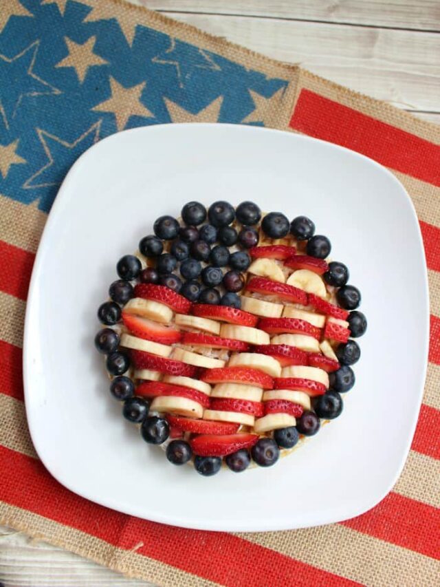 USA Flag Waffles from Midlife Healthy Living