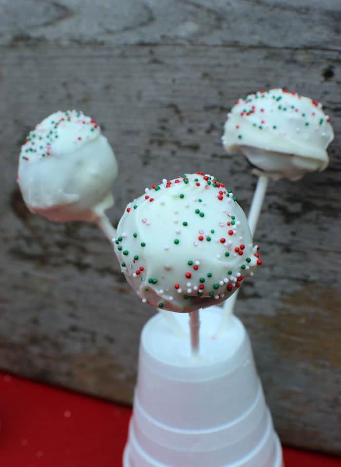 Festive Cake pops drying