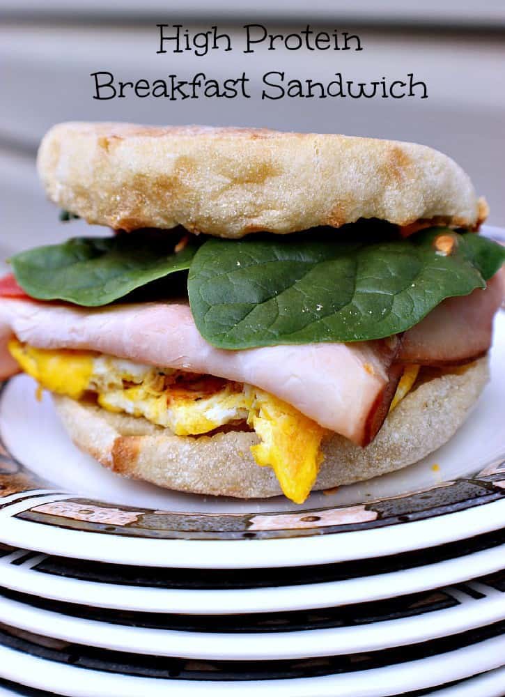 High Protein Breakfast Sandwich is a great way to start the day