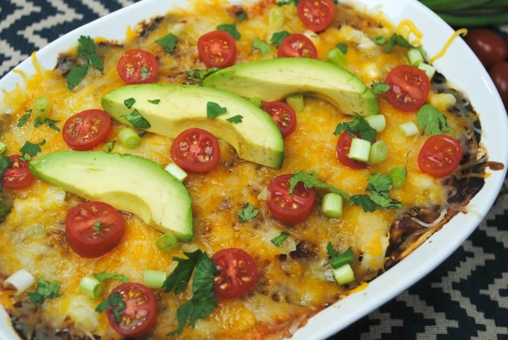 Beef Enchilada Casserole an easy and delicious casserole.