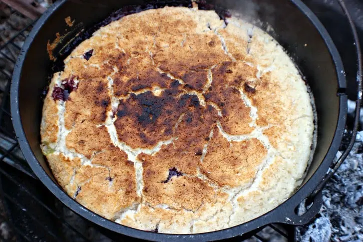Blackberry Campfire Cobbler Ready to eat