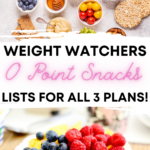 Pin showing healthy snacks with the title of weight watchers snacks less than 1 freestyle smart point
