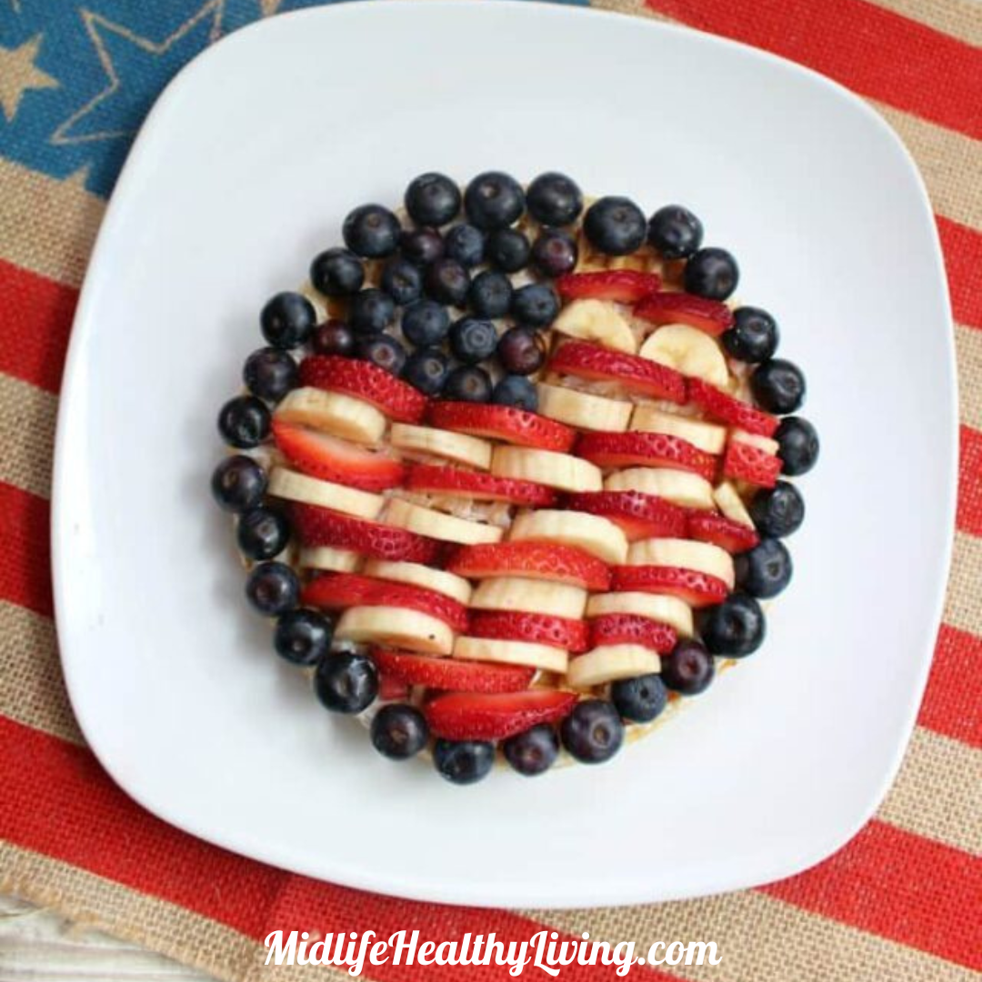 Celebrate the USA Flag Waffles