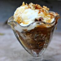 Apple Walnut Slow Cooker Bread Pudding
