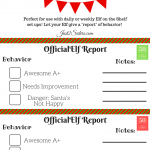 Elf on the Shelf Report Card Printable