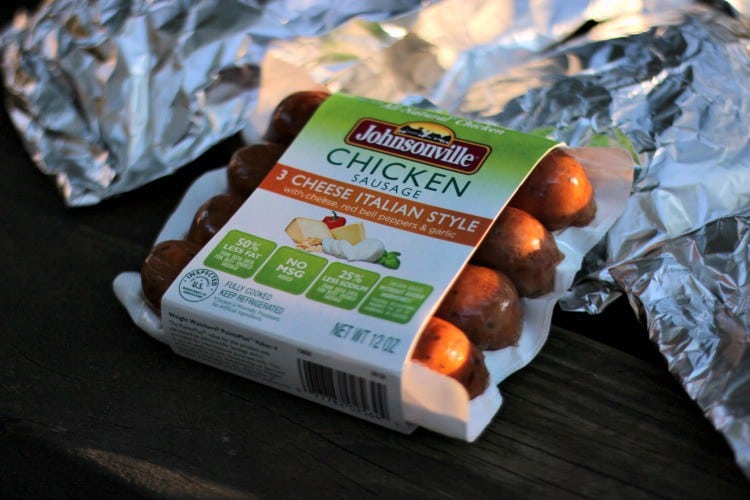 Campfire Foil Packets made with Johnsonville Chicken Sausage