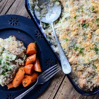 Mushroom Chicken Quinoa Bake