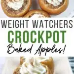 These delicious Crock Pot Weight Watchers baked apples are simple and indulgent. This baked apples recipe is perfect for family dinner night or special occasions.