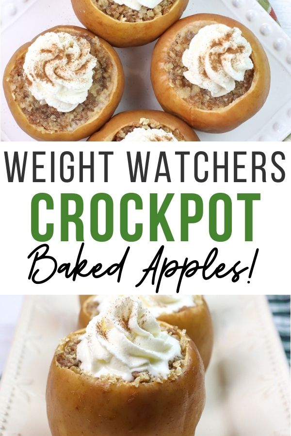 These delicious Crock Pot Weight Watchers baked apples are simple and indulgent. This baked apples recipe is perfect for family dinner night or special occasions. 