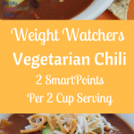 Instant Pot Vegetarian Weight Watchers Chili is a great meal ideal that everyone will enjoy! A perfect Meatless Monday dish ready in just minutes!