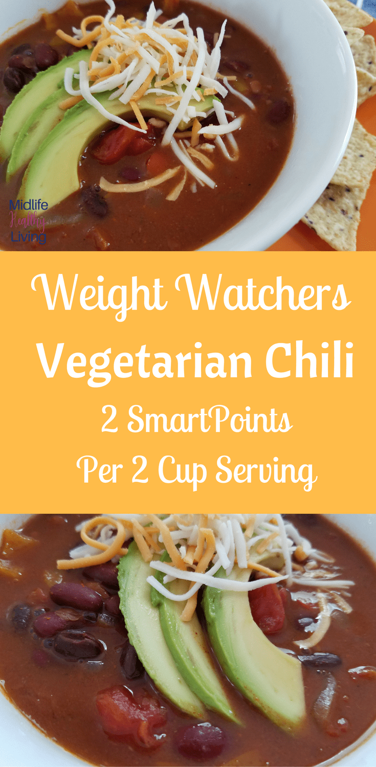 Instant Pot Vegetarian Weight Watchers Chili is a great meal ideal that everyone will enjoy! A perfect Meatless Monday dish ready in just minutes!