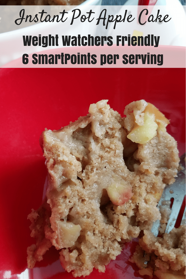 Instant Pot Weight Watchers Recipes like this easy Apple Cake are so great for fall weather treats! Make this 6 SmartPoints recipe in under 30 minutes in your Instant Pot!