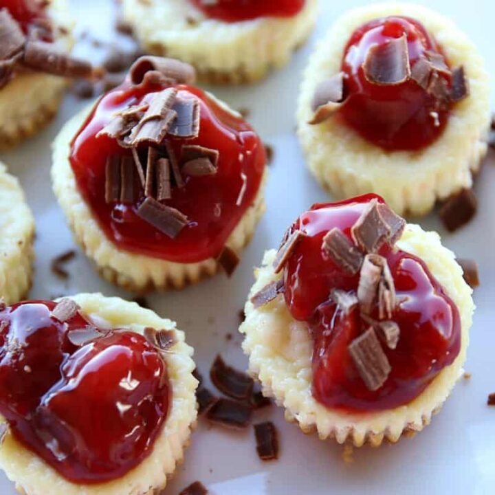 These Weight Watchers Cherry Cheesecake Bites are simple and perfect for any time of the year. There is only 5  Weight Watchers Smart Points in each serving!