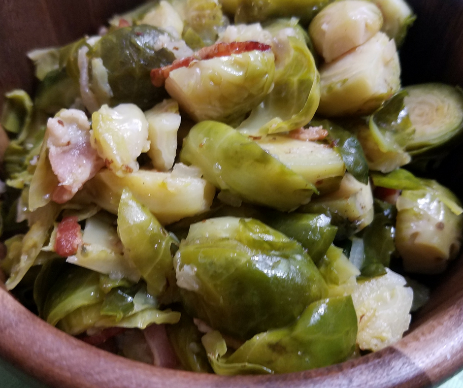 Instant Pot Brussels Sprouts with Bacon and Garlic are the perfect side dish for any meal! Make these in just a few minutes!