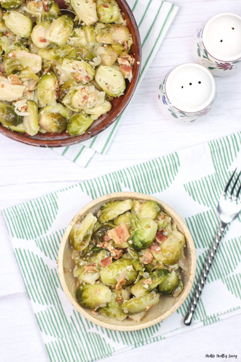 Instant Pot Brussels Sprouts with Bacon and Garlic