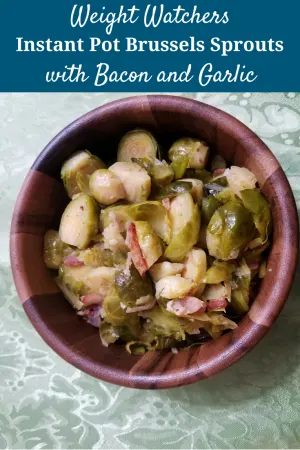 Instant Pot Brussels Sprouts with Bacon and Garlic are the perfect side dish for any meal! Make these in just a few minutes!