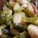 Instant Pot Brussels Sprouts with Bacon and Garlic are the perfect side dish for any meal! Make these in just a few minutes!