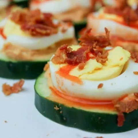 Bacon & Egg Cucumber Bites