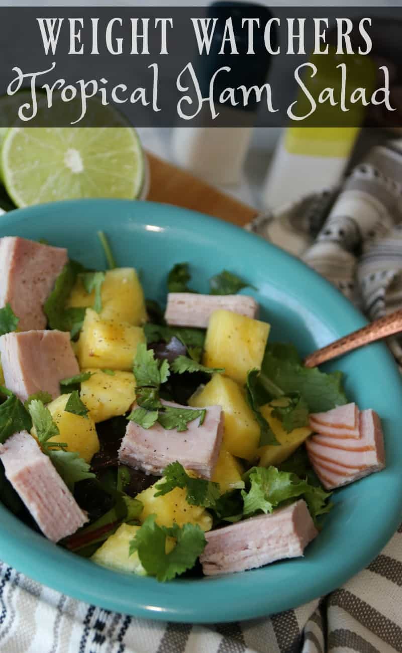 This Weight Watchers Tropical Ham Salad is so simple and only takes a few minutes to make. There is only 3 Weight Watchers Freestyle Smart Points in each serving!