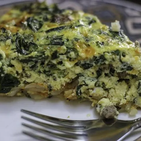 Spinach and Sausage Quiche with Potato Crust Recipe (Giveaway)