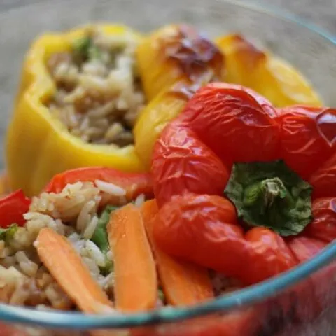 Beef and Broccoli Stuffed Peppers