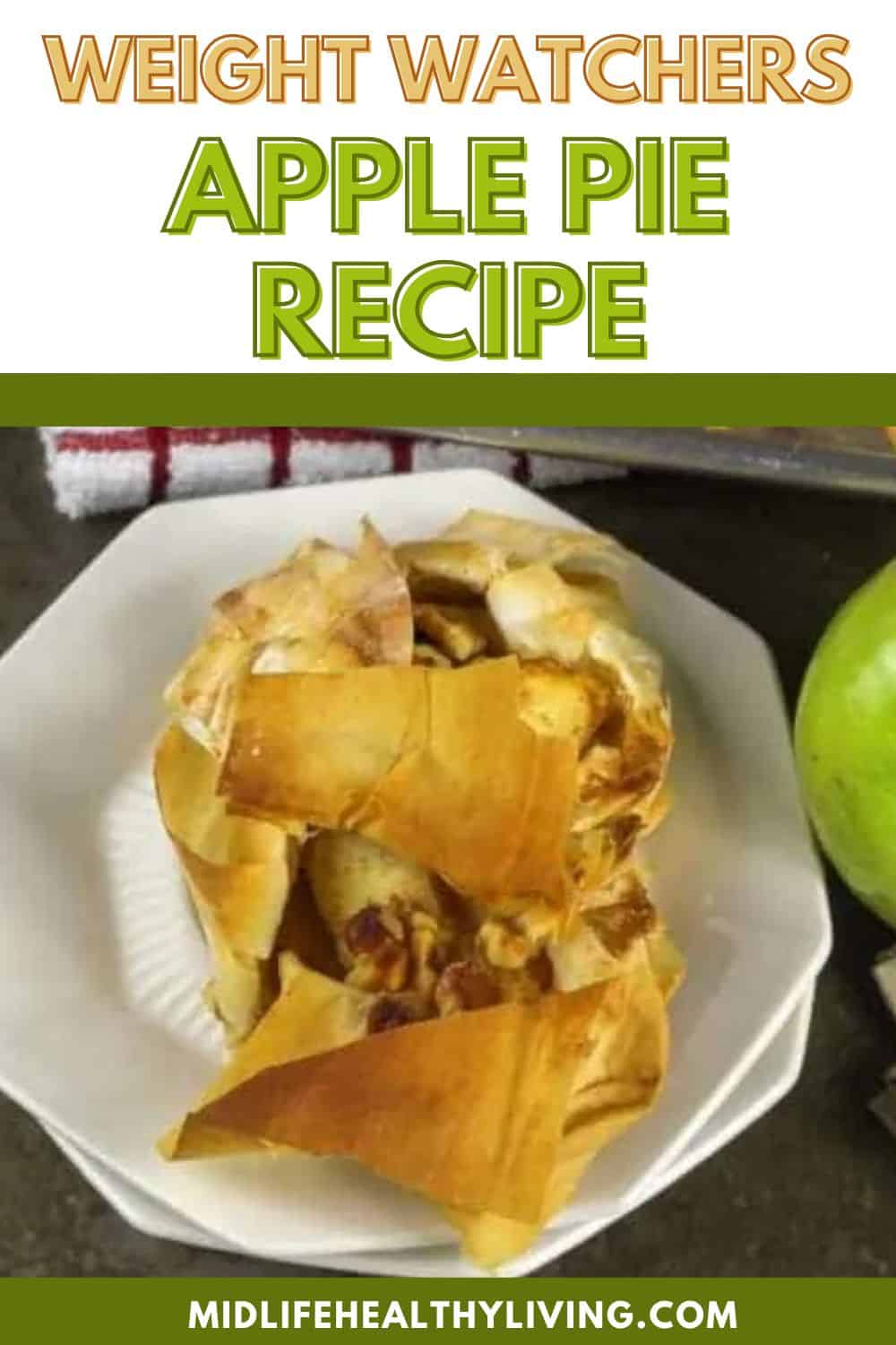 Pinterest image for Weight Watchers apple pie recipe