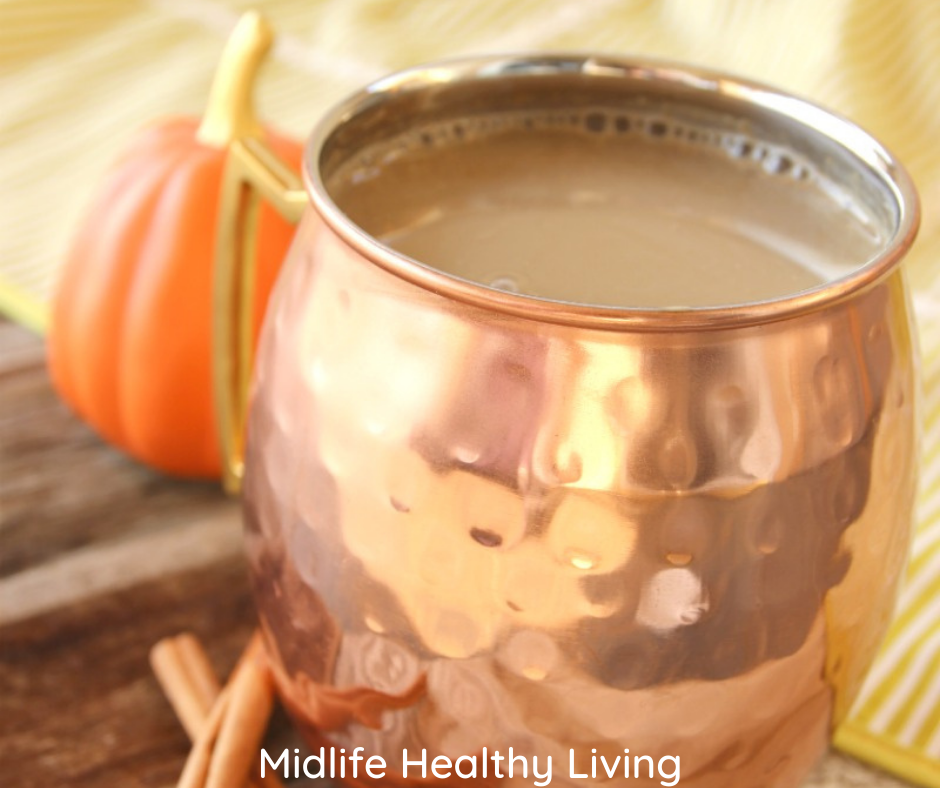 A finished cup of pumpkin spice latte for weight watchers.