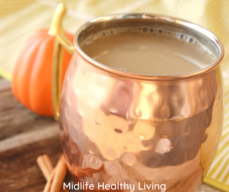 A finished cup of pumpkin spice latte for weight watchers. 