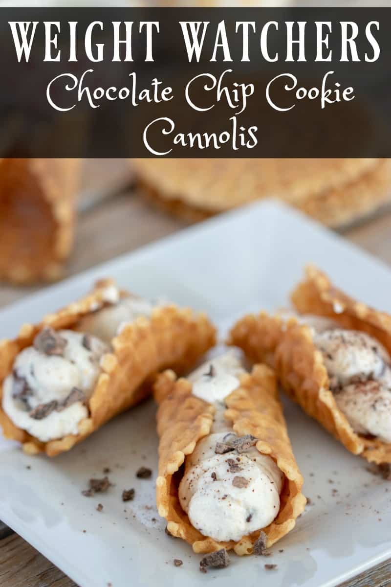 These Weight Watchers Chocolate Chip Cookie Cannolis are simple to make, quick and the variations you could make these is endless. There is only 4 Weight Watchers Freestyle Smart Points in each cookie!