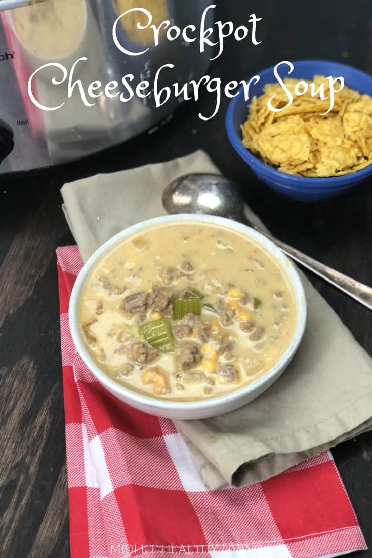 Crockpot cheeseburger soup is a healthy and hearty Weight Watchers Freestyle recipe that the whole family will love. Cheeseburger soup is a low point healthy dinner or lunch choice. 