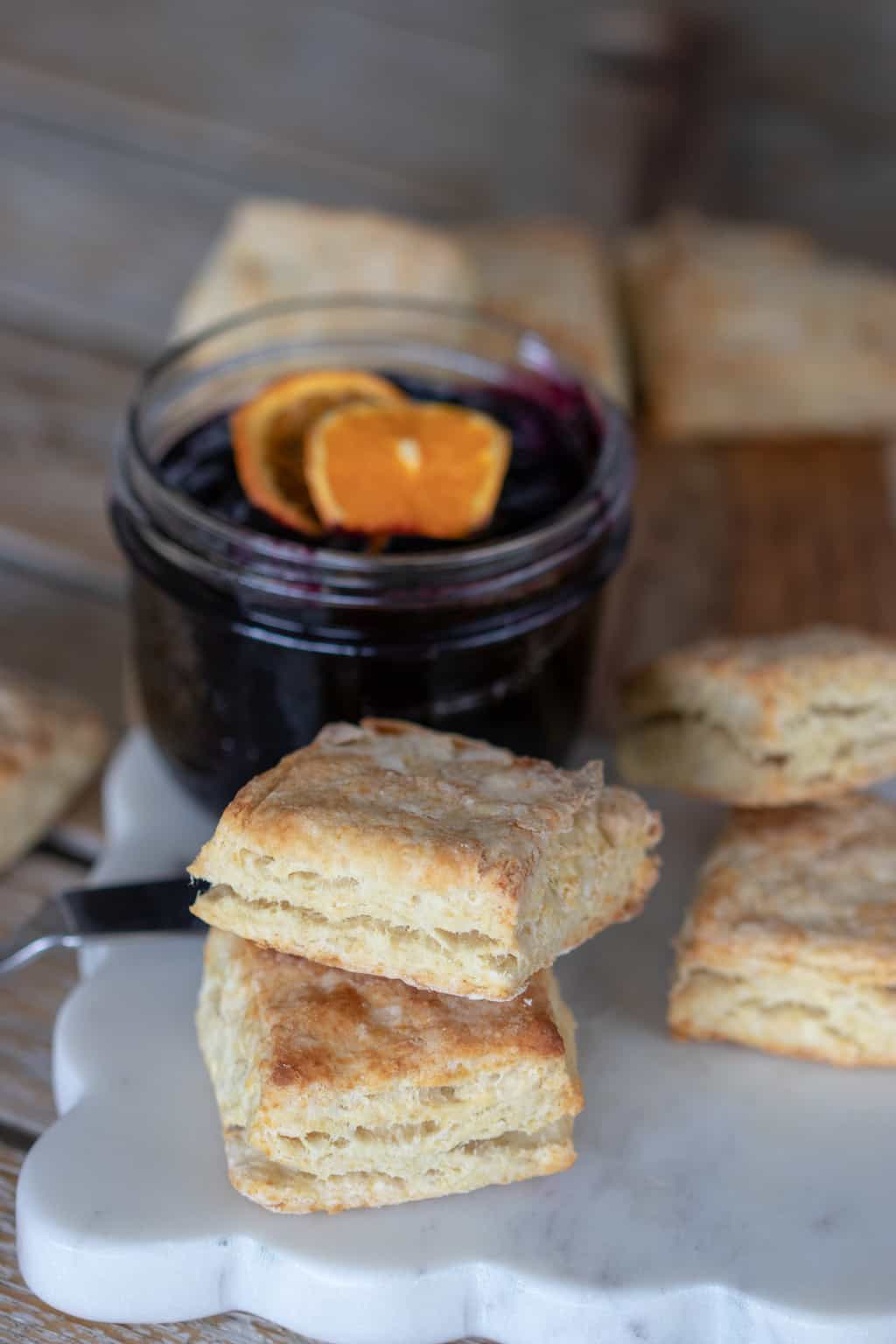 These Weight Watchers Homemade Buttermilk Biscuits are so good!  There are 4 Weight Watchers Freestyle Smart Points in each serving. 
