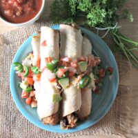Instant Pot Chicken and Black Bean Taquitos