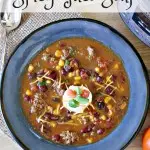 Healthy taco soup is a quick and easy weeknight dinner. This Instant Pot spicy taco soup could not be more delicious. The whole family will love it...they'll have no clue that it's totally Weight Watchers friendly! 