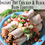 I'm all about the Instant Pot recipes lately and these chicken and back bean taquitos are proof that it's a great new obsession! Instant Pot chicken and black bean taquitos are tasty, low in points, and easy to make. 