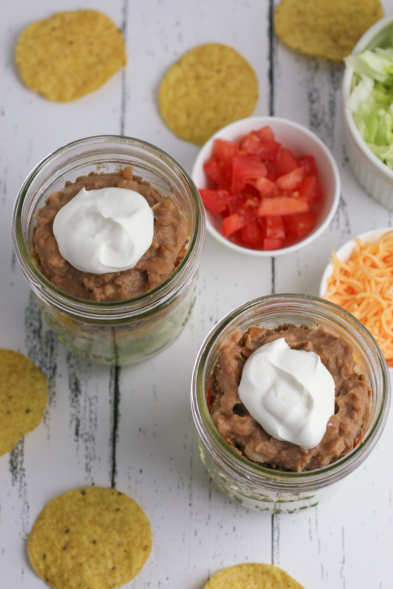 Topped with sour cream