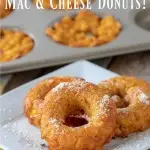 Weight Watchers mac and cheese donuts are a delicious snack! These mac and cheese donuts also make a tasty appetizer and a nice on the go lunch option.