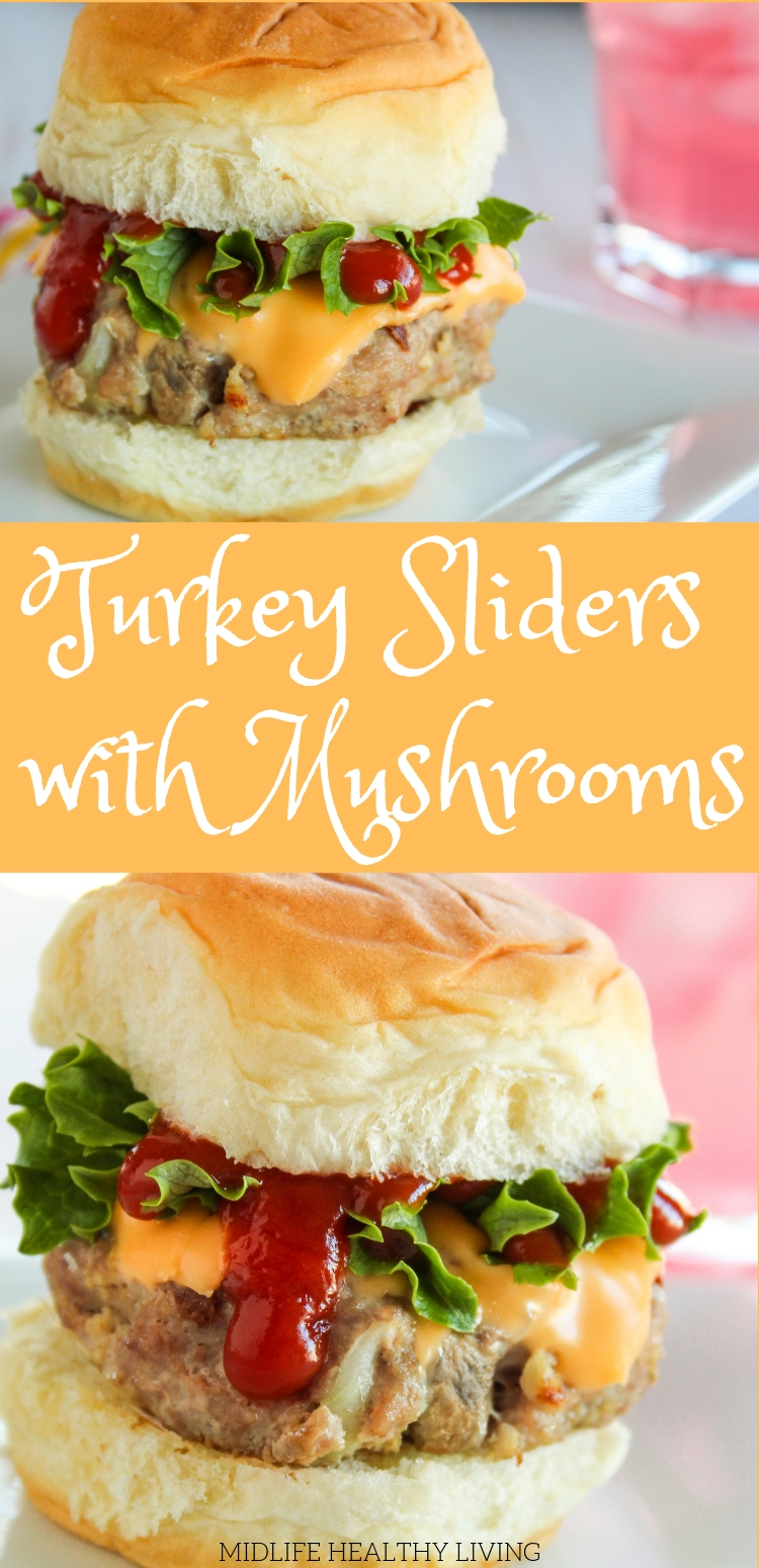 These turkey sliders with mushrooms are a great healthy dinner recipe. I love making turkey mushroom sliders for parties too! These turkey burgers are so tasty no one will know that they are healthy. 